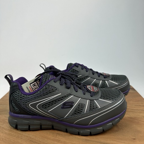 New Womens Skechers For Work Synergy Algonac Safety Toe Shoes Sneakers Sz 6.5 M - Picture 1 of 8